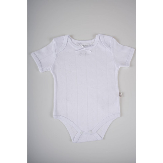 Short Sleeve Jacquard Cotton Baby Body