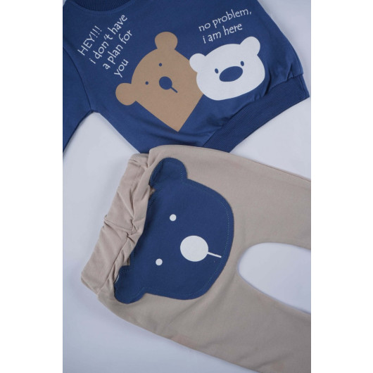 Two-Piece Cotton Pajama Set For Newborn Boys