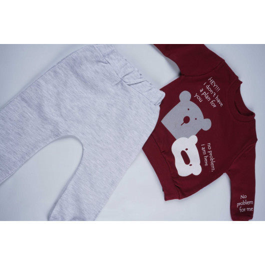 Two-Piece Cotton Pajama Set For Newborn Boys