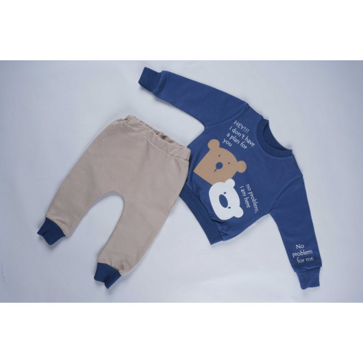 Two-Piece Cotton Pajama Set For Newborn Boys