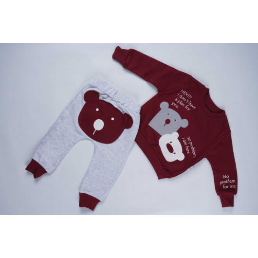 Two-Piece Cotton Pajama Set For Newborn Boys