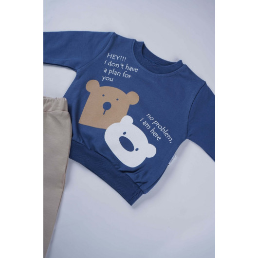 Two-Piece Cotton Pajama Set For Newborn Boys