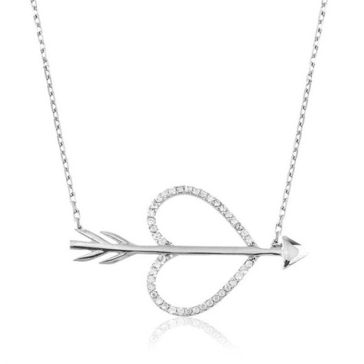 Gms Love Arrow Women's Silver Necklace