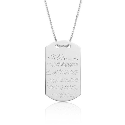 Gms Ayetel Kursi Women's Silver Necklace