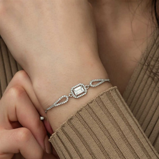 Baguette Silver Bracelet