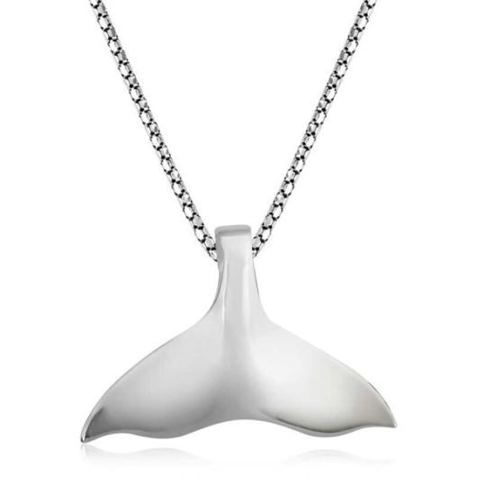 Gms Fish Tail Men's Silver Necklace