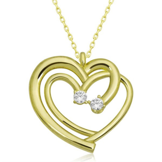 Gms United Hearts Silver Women's Necklace
