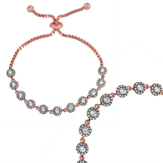 Gms Diamond Mounted Women's Elevator Silver Bracelet