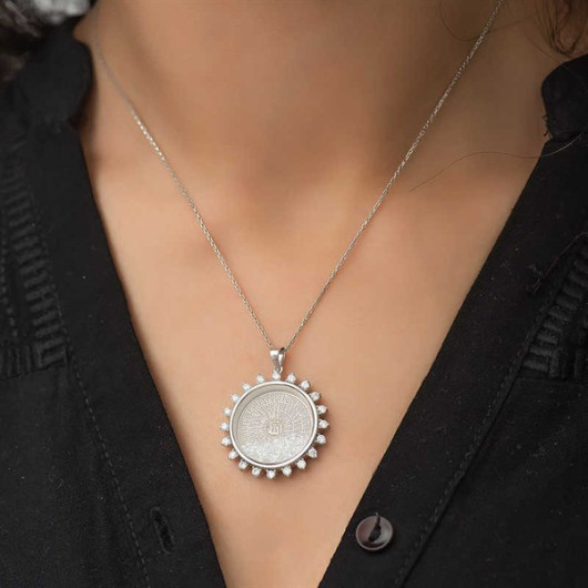 Gms Esmaül Hüsna Women's Silver Necklace