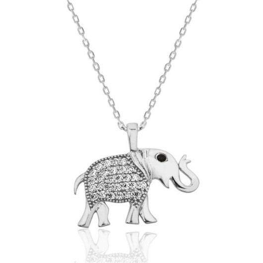 Gms Elephant Women's Silver Necklace