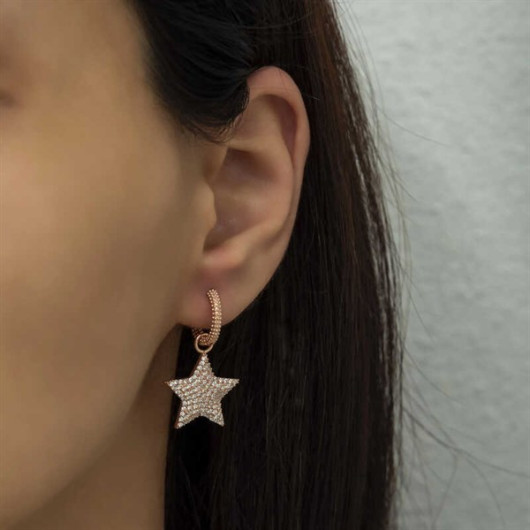 Gms Ring Star Women's Silver Earrings