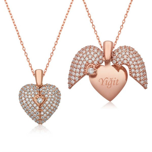 Gms The Secret In My Heart Women's Silver Necklace