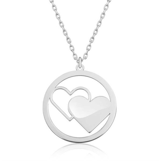 Gms Heart Women's Silver Necklace