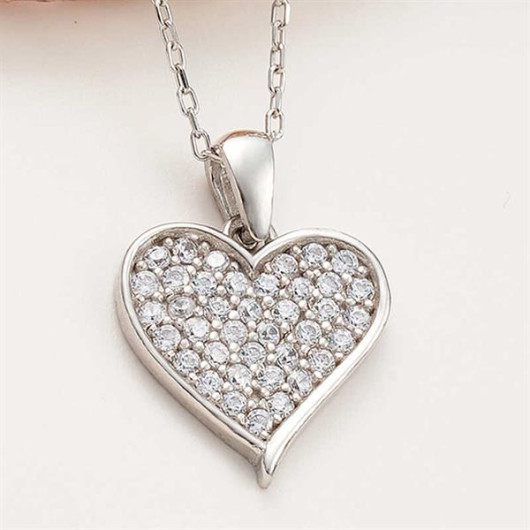 Heart Women's Sterling Silver Necklace