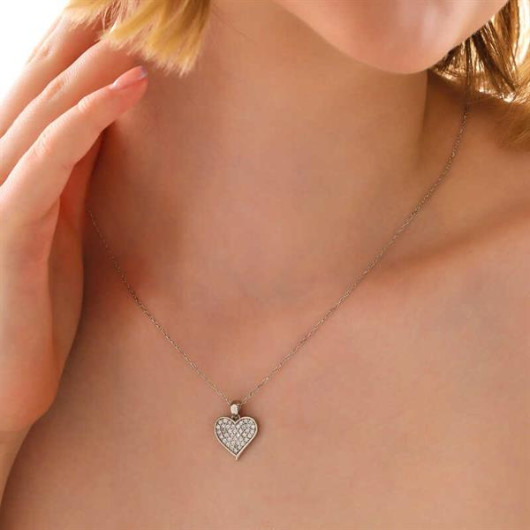 Heart Women's Sterling Silver Necklace