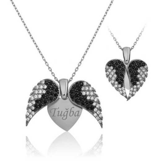 Gms Heart Name Women's Sterling Silver Necklace