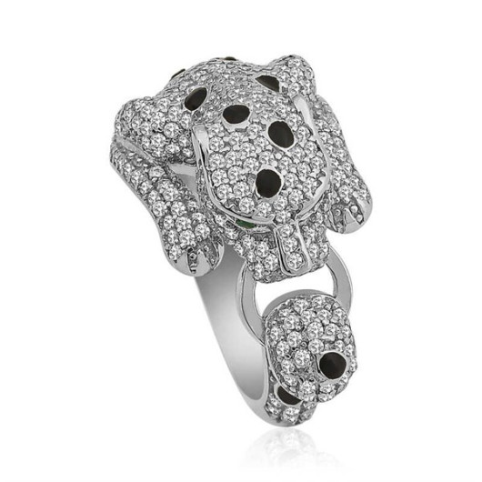 Gms Tiger Figured Women's Silver Ring