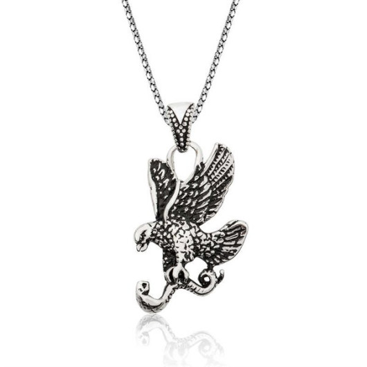 Gms Eagle Men's Silver Necklace