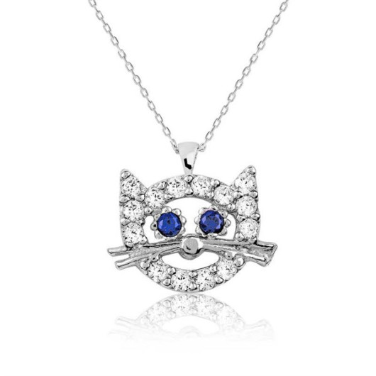 Gms Cat Lady Silver Necklace