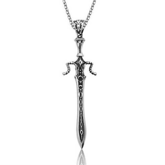 Sword Men's Silver Necklace