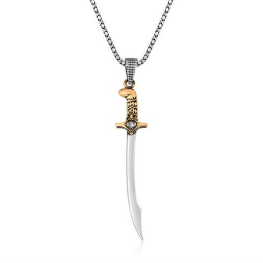 Gms Sword Men's Silver Necklace