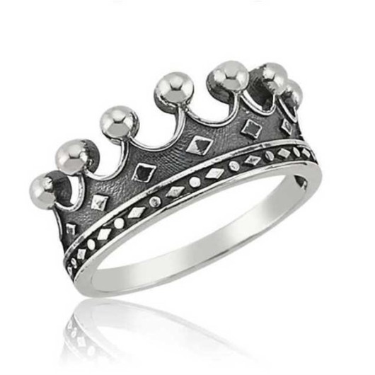 Gms King's Crown Silver Ring