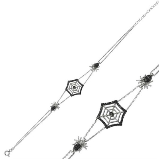Gms Spider Web Women's Silver Bracelet