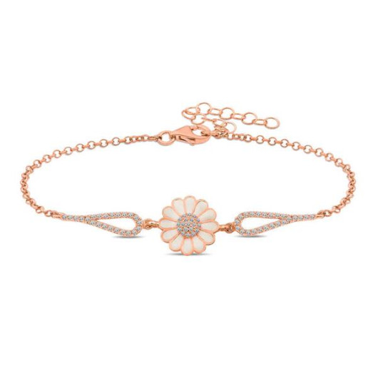 ​Gms Rose Daisy Women's Silver Bracelet