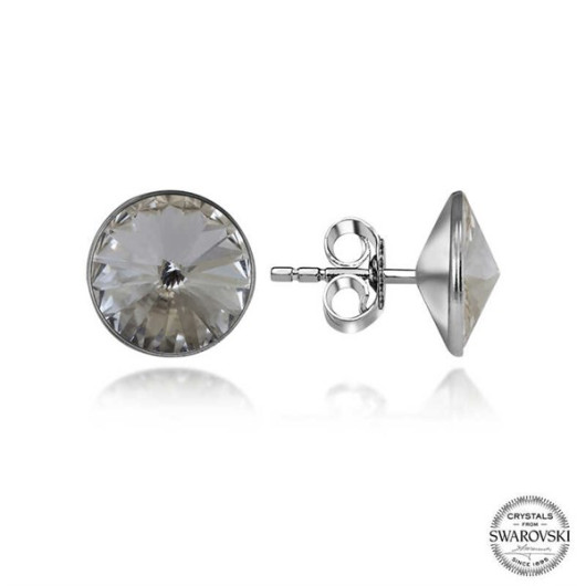 Gms Swarovski Crystal Stone Studded Women's Silver Earrings