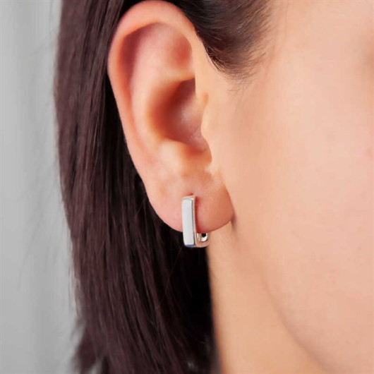 Gms Stoneless J Women's Silver Earrings