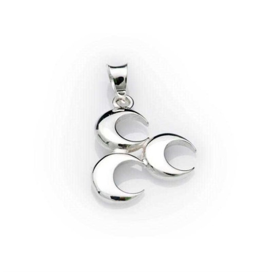 Gms Three Crescent Women's Silver Necklace
