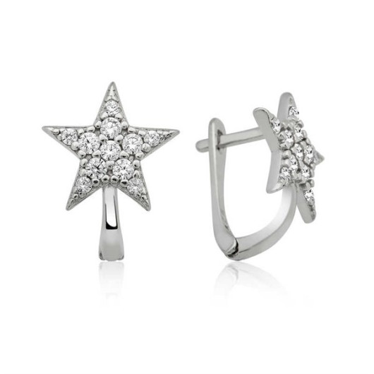 Gms Star Women's Silver Earrings