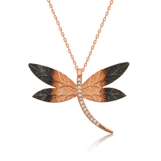 Gms Dragonfly Women's Silver Necklace