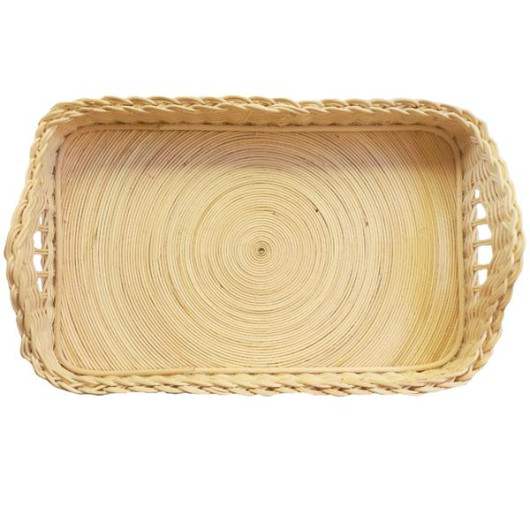Braided Rectangular Special Design Tray - Unvarnished