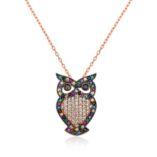Pb Owl Women's Silver Necklace