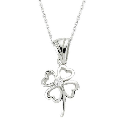 Four Leaf Clover Women's Silver Necklace