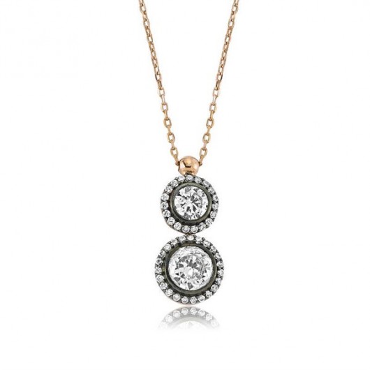Diamond Model Women's Silver Necklace