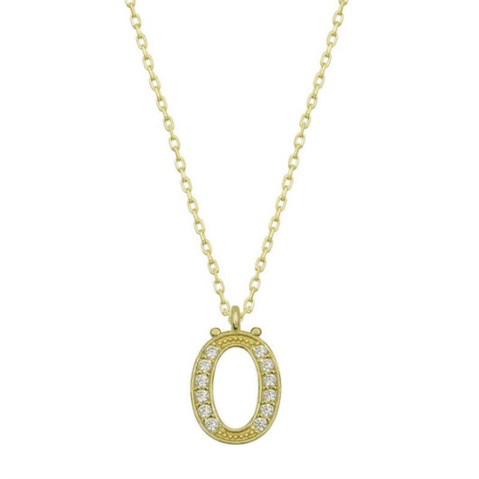 Pb Gold Letter Ö Women's Silver Necklace