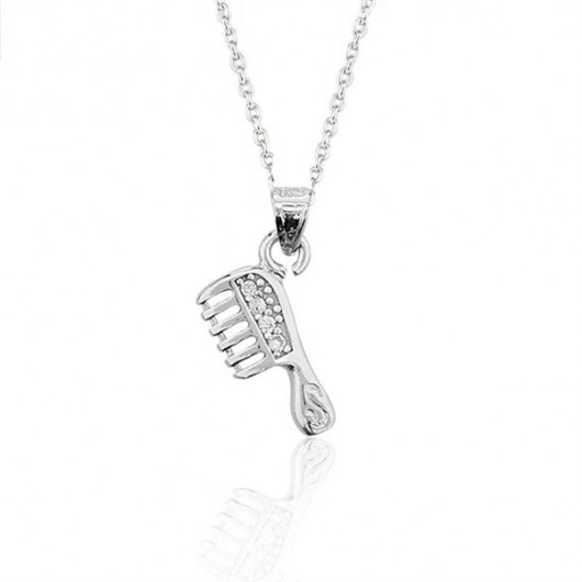 Silver Comb Women's Sterling Silver Necklace