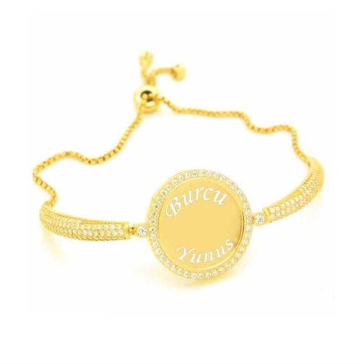 A Women Silver Bracelet Embellished With A Personalized Name