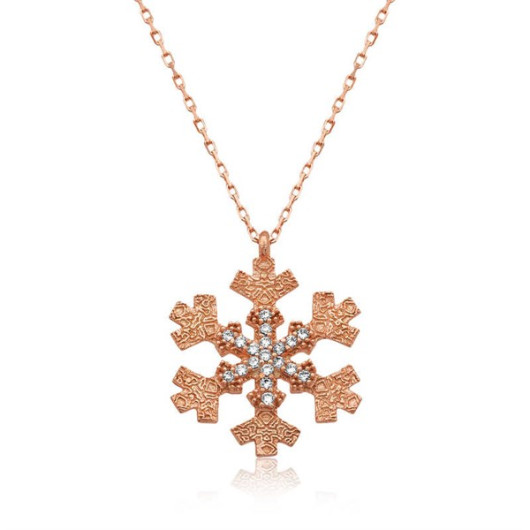 Pb Snowflake Women's Silver Necklace