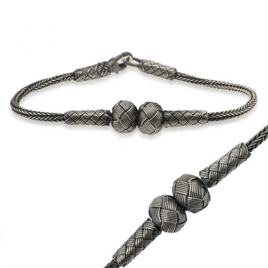 Kazaziye Knitted Silver Bracelet
