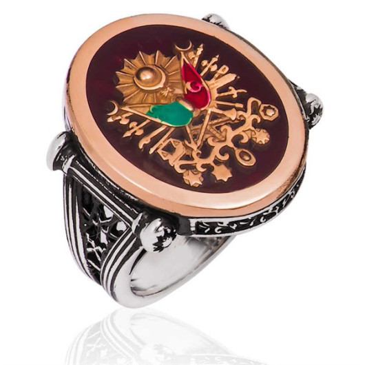 Ottoman Coat Of Arms Men's Silver Ring