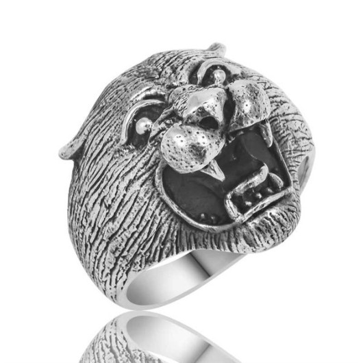 Puma Head Men's Silver Ring
