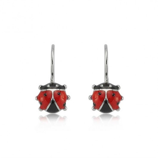 925 Sterling Silver Beetle-Shaped Earring For Children