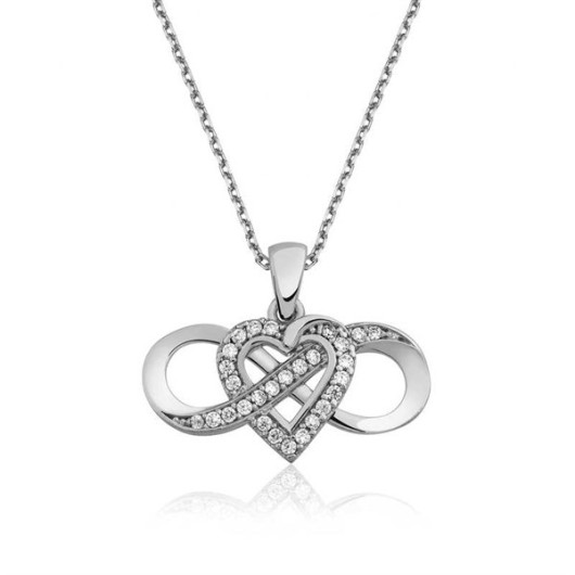 Pb Eternal Love Women's Silver Necklace