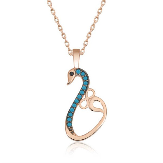 Pb Infinity Women's Swan Silver Necklace
