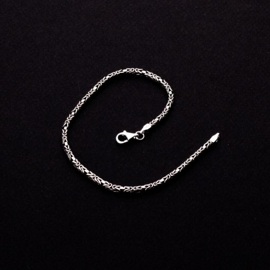 925 Sterling Silver 2.8Mm Men's King Chain Bracelet