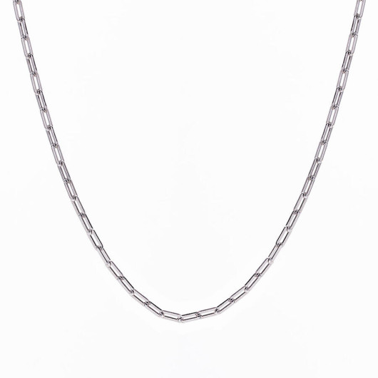 925 Sterling Silver 55 Cm Thin Forse Men's Chain