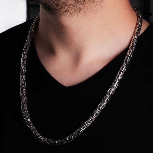 925 Sterling Silver 7.5Mm Men's King Chain Necklace